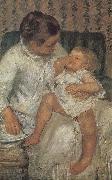 Mary Cassatt Mothe helping children a bath oil